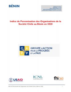 rapport 2020 de l’Indice de durabilité de l’organisation de la société civile de USAID